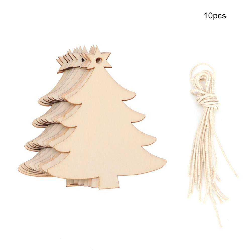 Christmas Ornaments Tree Hanging Tags Pendant Embellishments Crafts Decor(10pcs Christmas Tree)