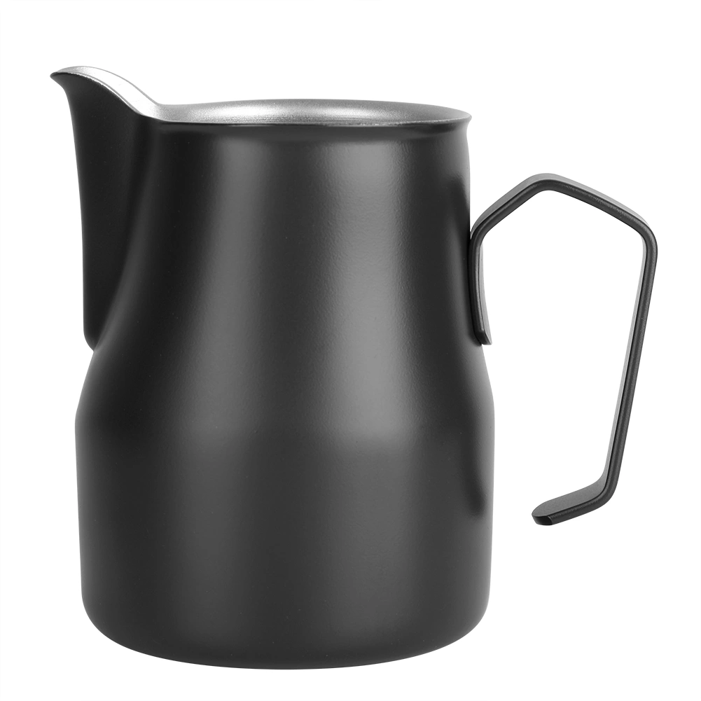 500ml Stainless Steel Milk Frothing Cup Coffee Pitcher Jug Latte Art for Coffee Shop (Black)