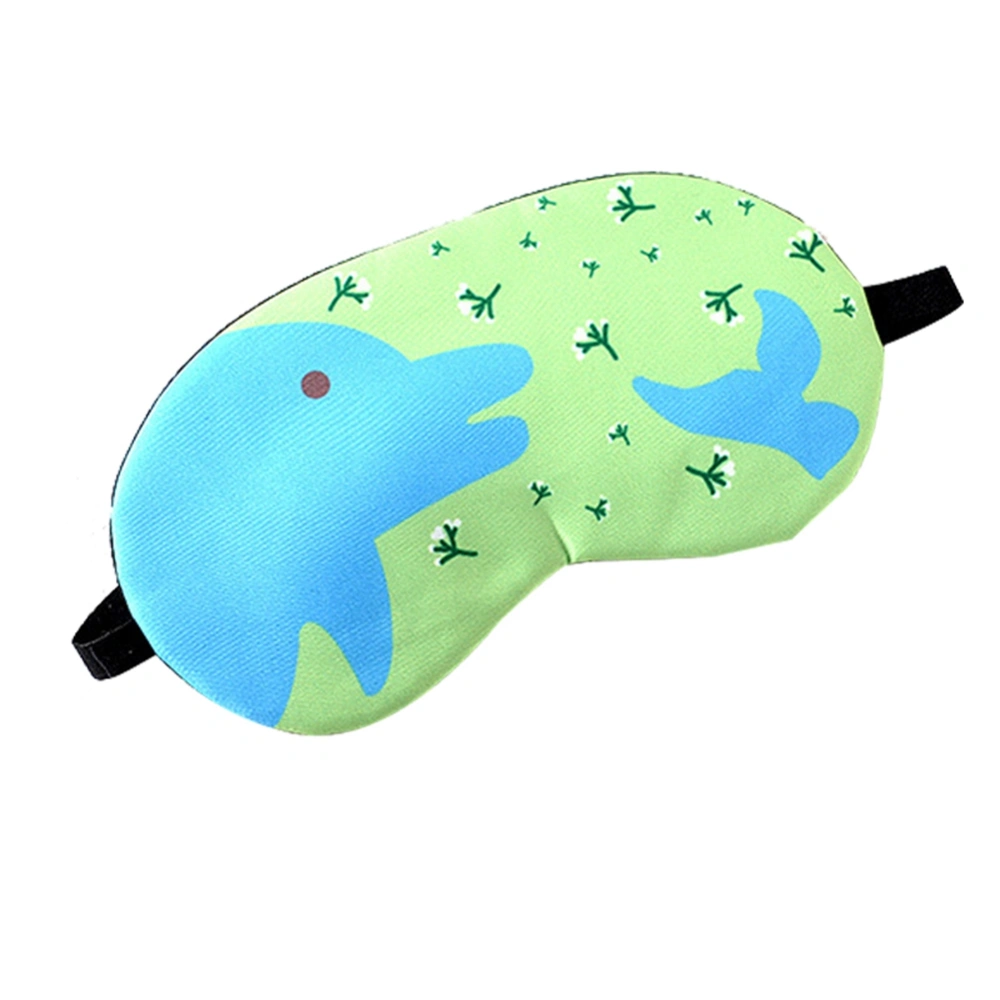 Cartoon Sleeping Eyeshade Blackout Eyes Mask Cold Blinder Eye Fatigue Elimination(Dolphin)