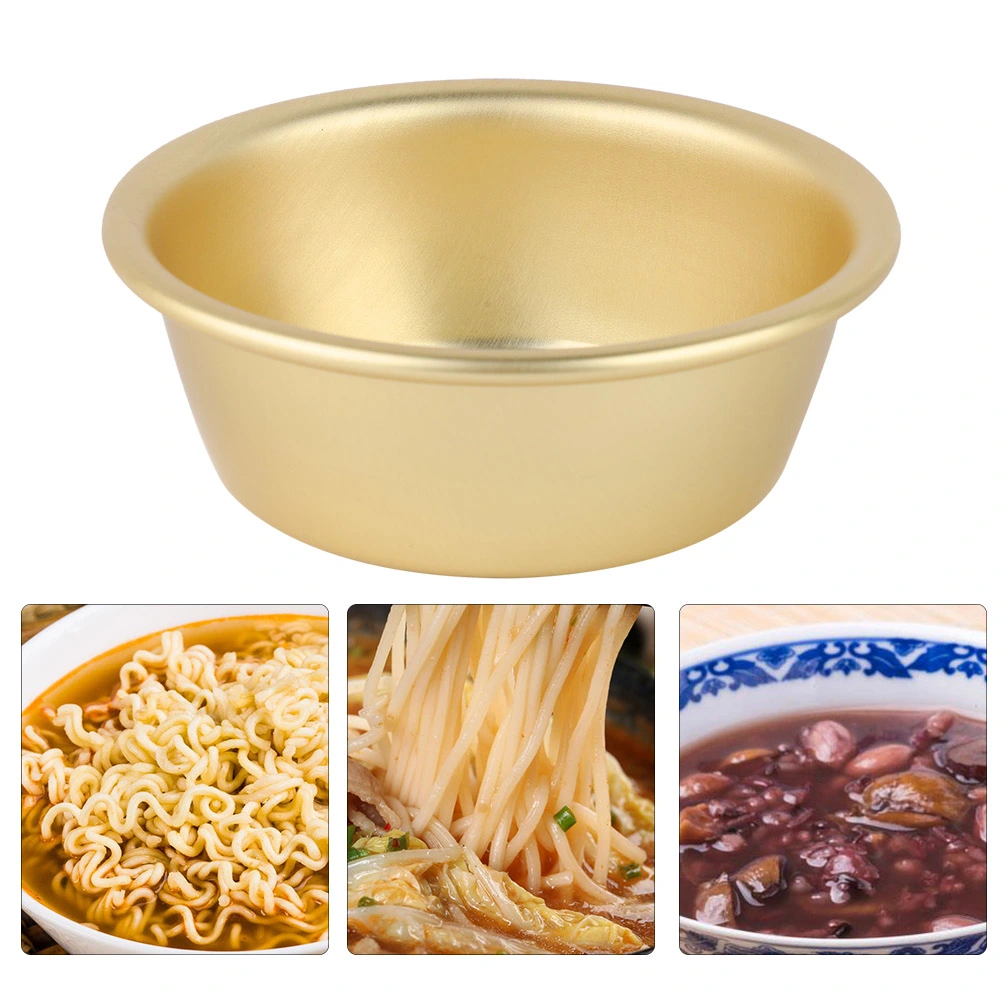 Korean Ramen Noodle Pot Korean Yellow Aluminum Stockpot Instant Noodles Pot(Rice Wine Bowl)