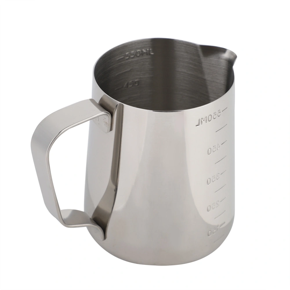 Stainless Steel Measuring Cup Coffee Jug Milk Frothing Pot Espresso Latte Pitcher(600ml)