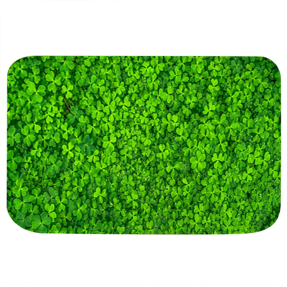 Non slip Absorbent Floor Mat Doormat for Home Entrance Living Room Clover (40*60cm)