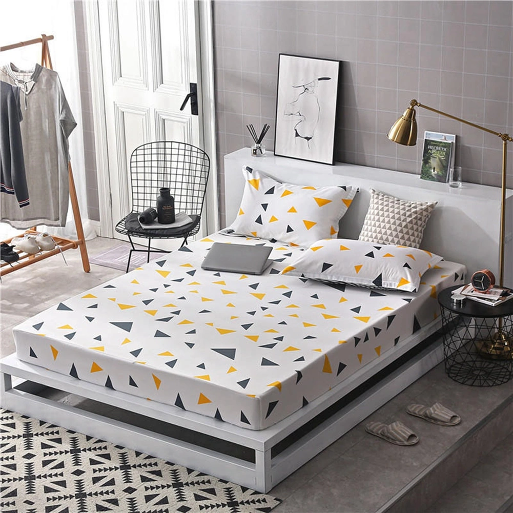 Comfortable Breathable Polyester Bedding Set Pillowcase Fitted Sheet