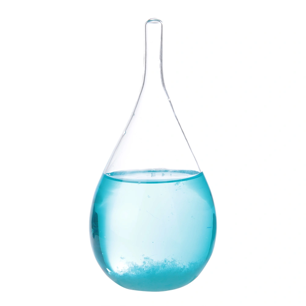 Water Droplets Windstorm Glass Weather Forecast Bottle Crystal Chemistry Decor (Blue No Base)