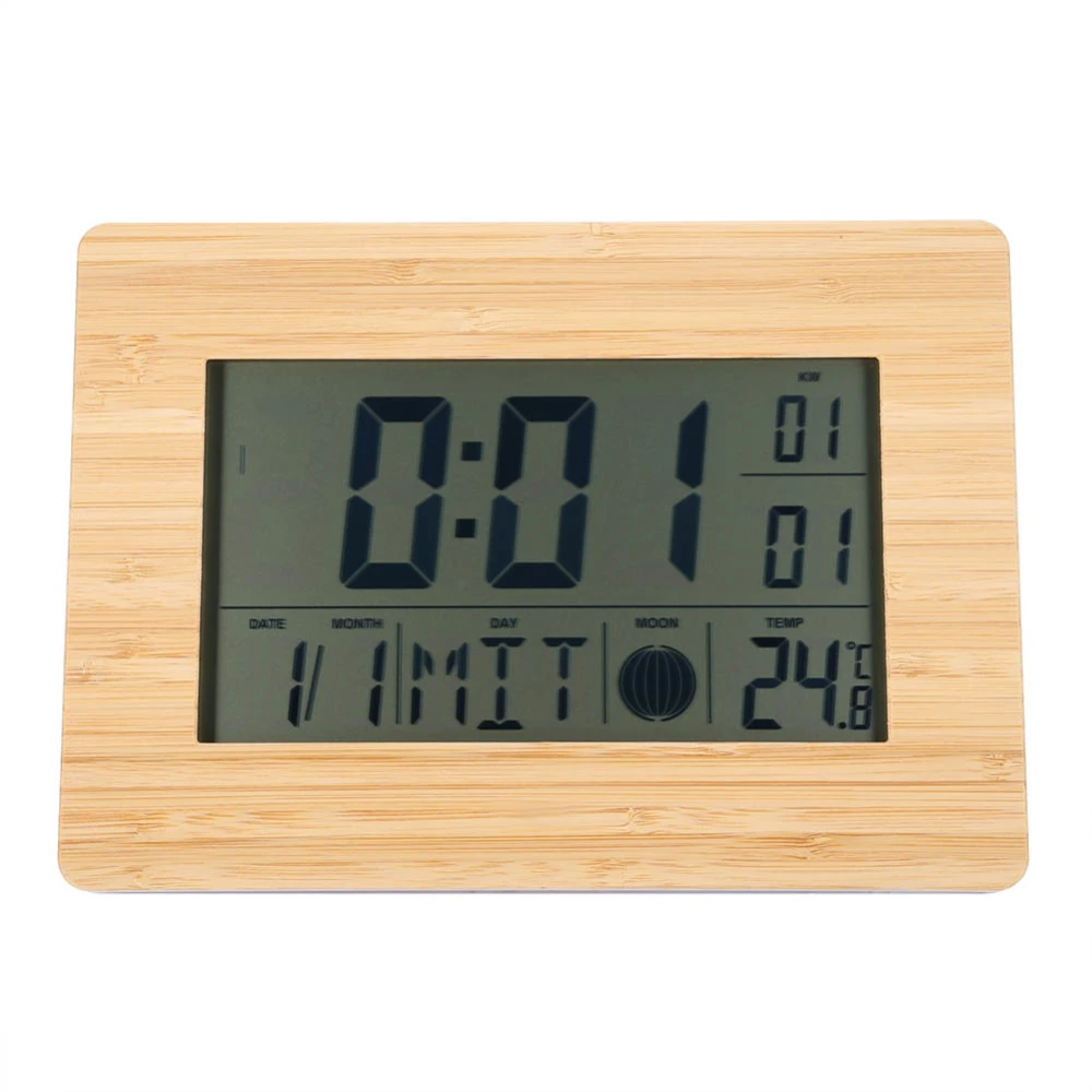 LCD Digital Wall Alarm Clock with Snooze Thermometer Table Bedside Clocks