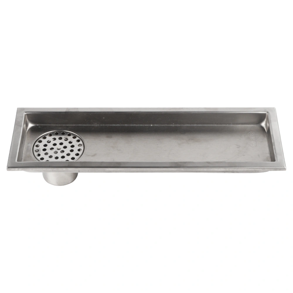 Large Flow Stainless Steel Rectangle Shower Floor Drain Bathroom Drainage Gully(side drainage)