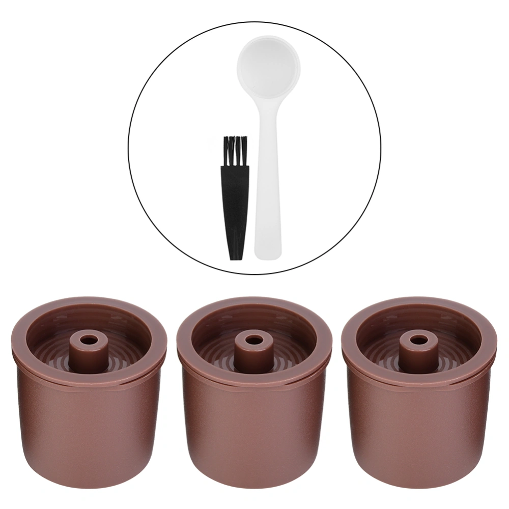 5pcs/Set Plastic Reusable Refillable Coffee Capsules Pod Filter Cups Strainer