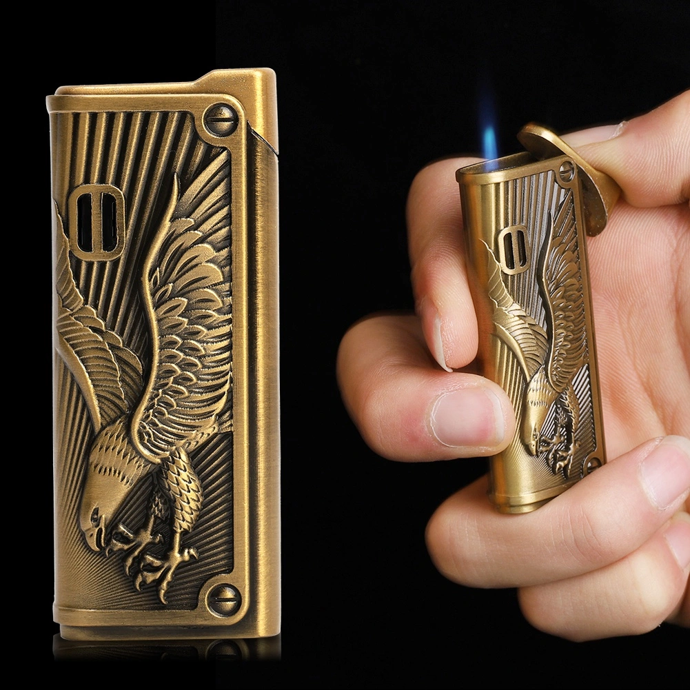 Portable Windproof Slim Butane Gas Refillable Cigarette Lighter