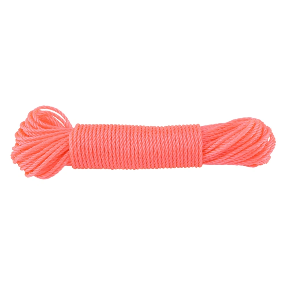 20m Nylon Rope Lines Cord Clothesline Garden Camping Outdoors (Pink)