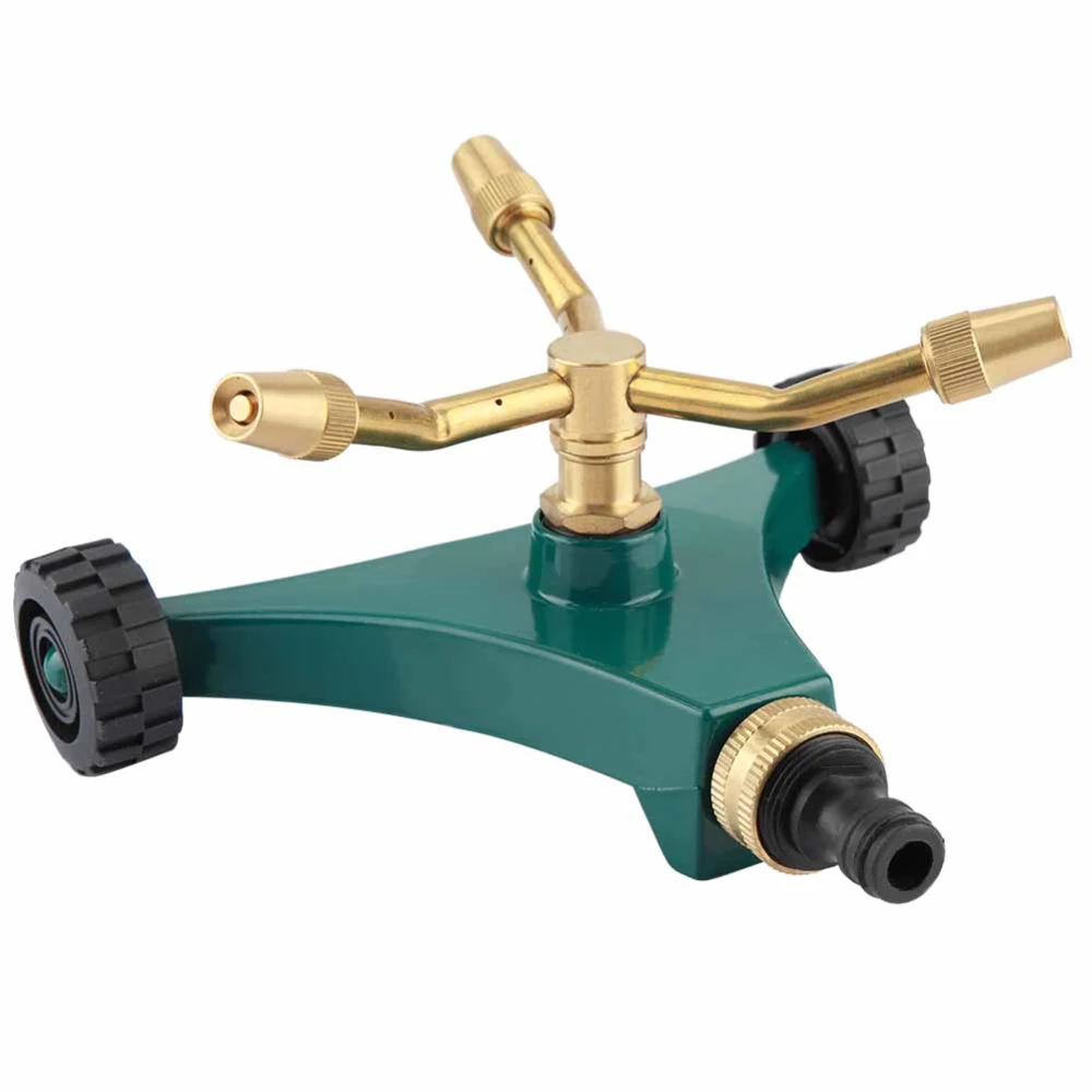 Three Arms Lawn Sprinkler Rotating Garden Cooling Yard Watering Irrigation Tool