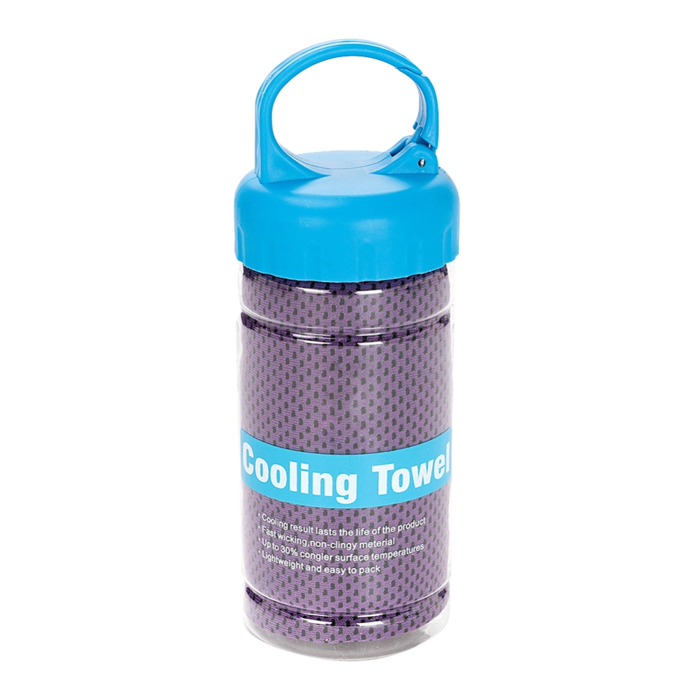 Super BreathableQuick-drying Towel with Storage Bottle for Sports Gym Workout (Purple)