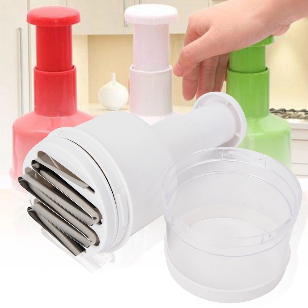 Kitchen Garlic Hand Press Chopper Cutter Vegetable Onions Peeler Tools(White)