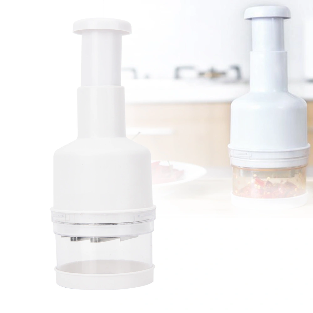 Kitchen Garlic Hand Press Chopper Cutter Vegetable Onions Peeler Tools(White)