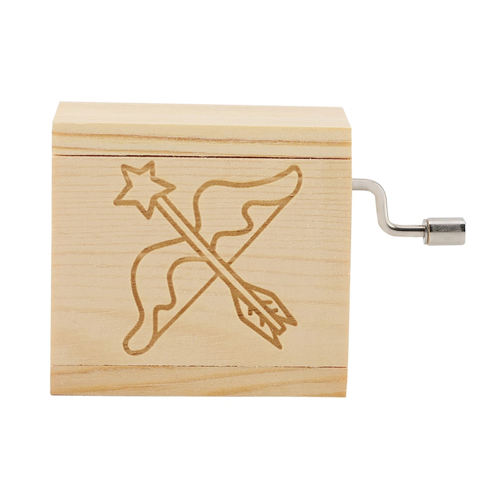 Twelve Constellations Wooden Mini Hand Manual Music Box Anniversary Birthday Gift (Sagittarius)