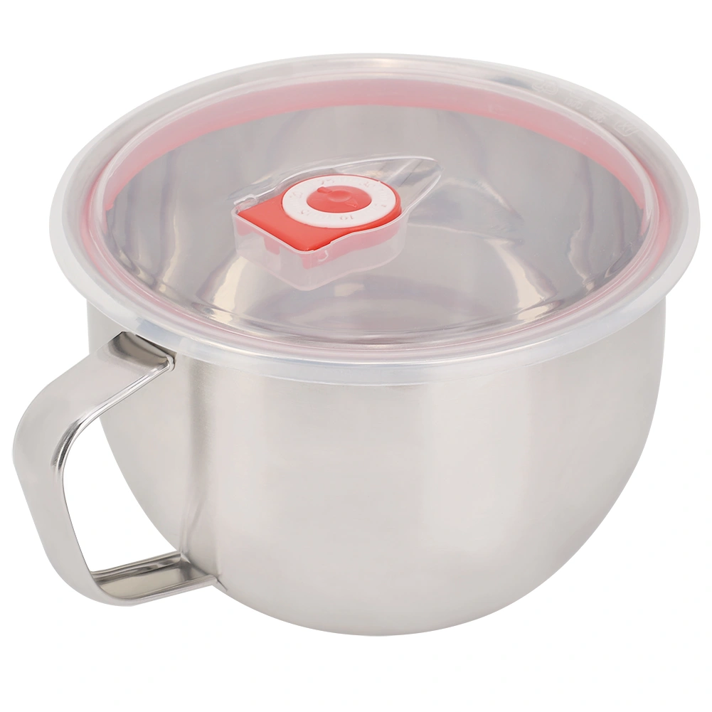 1300ml Stainless Steel Portable Instant Noodle Bowl with Handle and Sealed Lid
