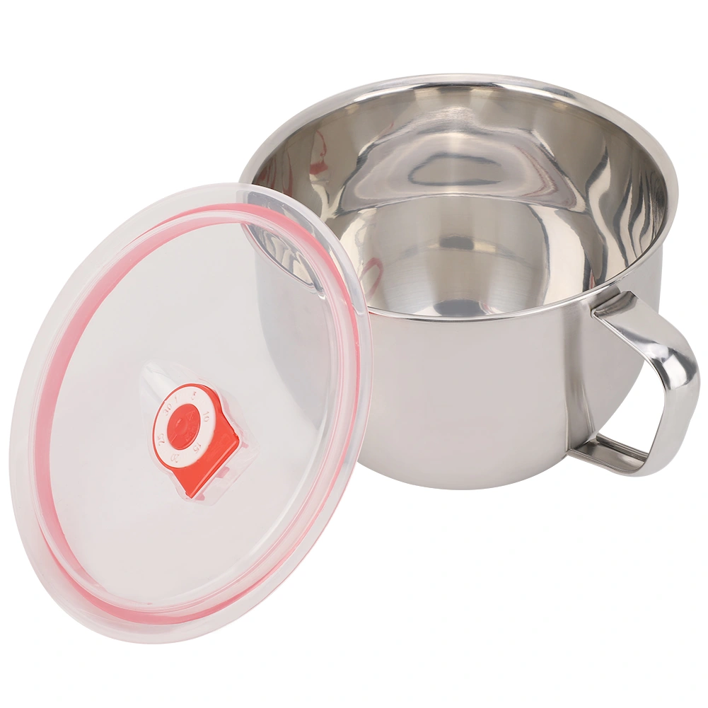 1300ml Stainless Steel Portable Instant Noodle Bowl with Handle and Sealed Lid