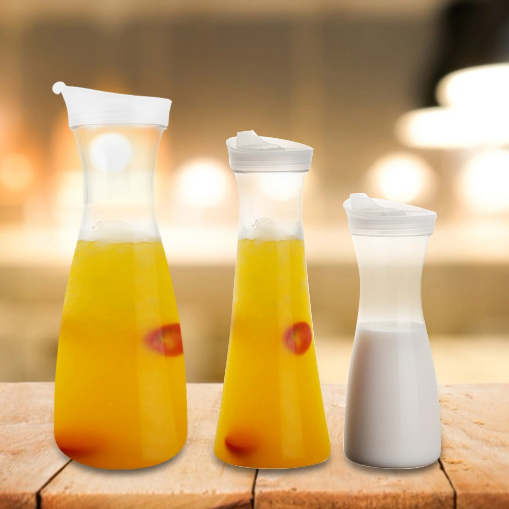 600ml Acrylic Transparent Juice Bottle Water Jug Ice Cold Juice Jug with Lid for Bar Home Use