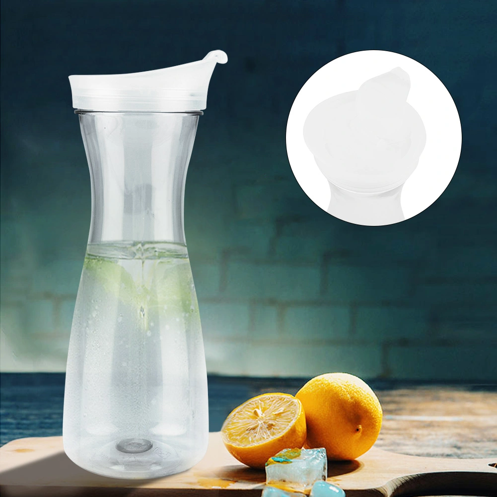 600ml Acrylic Transparent Juice Bottle Water Jug Ice Cold Juice Jug with Lid for Bar Home Use