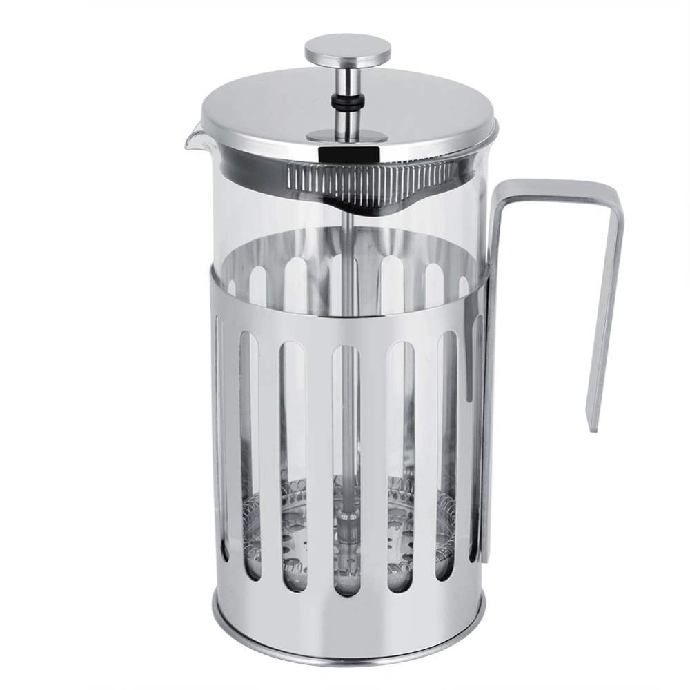 Stainless Steel Glass French Press Filter Coffee Pot Household Tea Maker(1000ML)