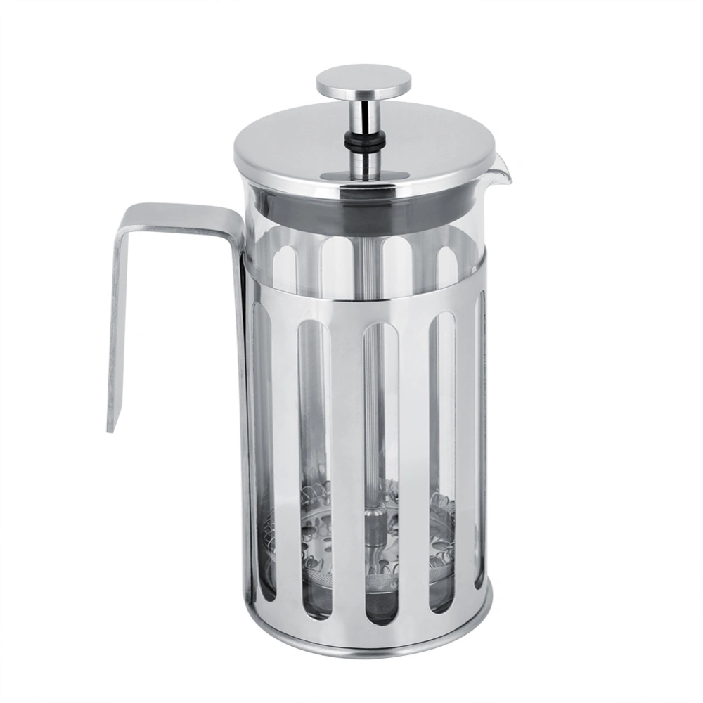 Stainless Steel Glass French Press Filter Coffee Pot Household Tea Maker(350ML)