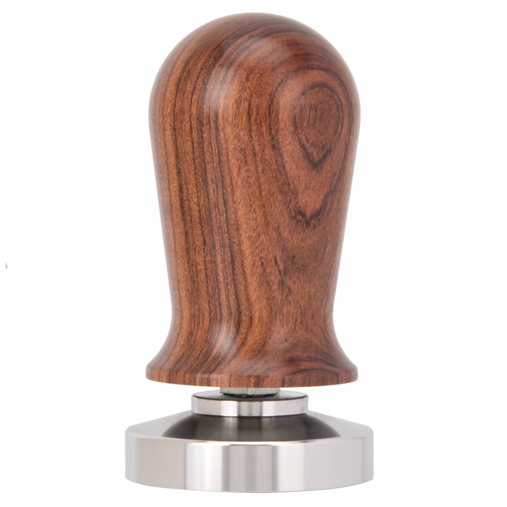 Wooden Handle Stainless Steel Flat Base Coffee Tamper Pressing Tool (51mm)