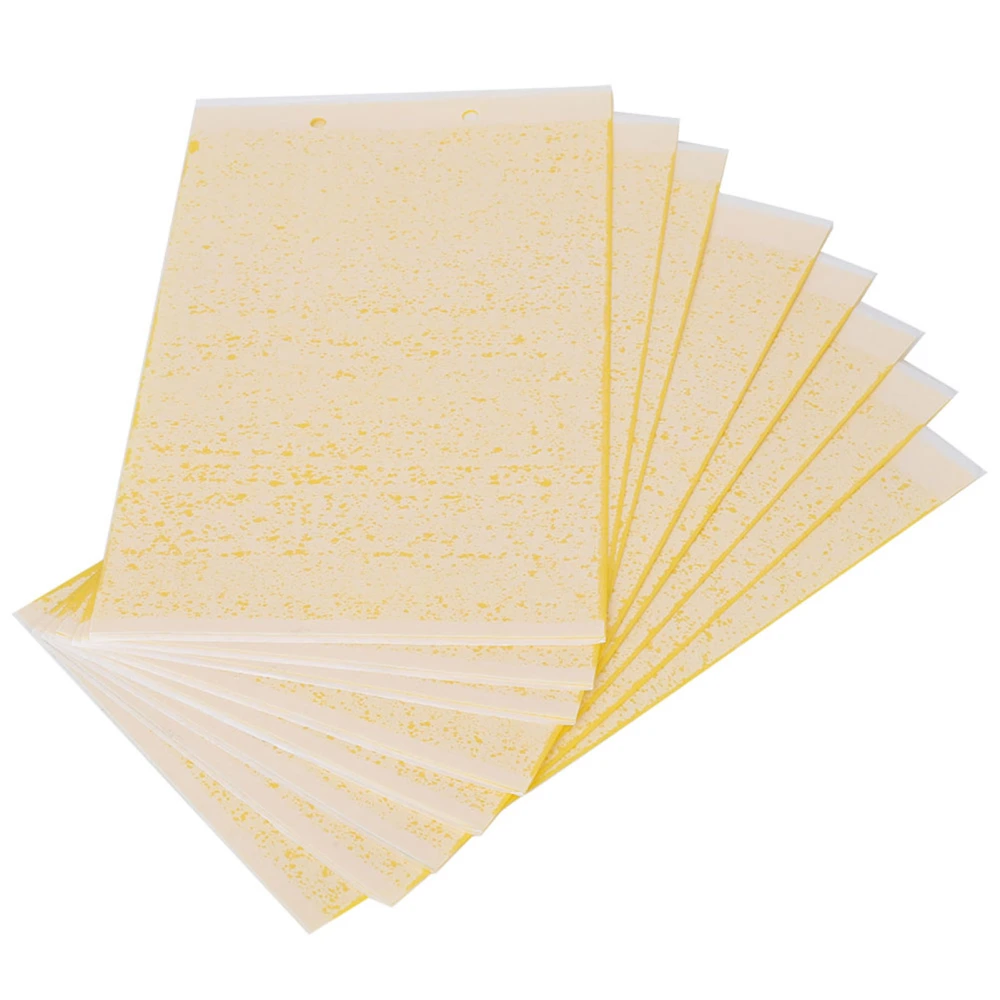 10Pcs Double sided Mosquito Glue Board Trap Pest Sticky Board Fly Insects Killer(Yellow)