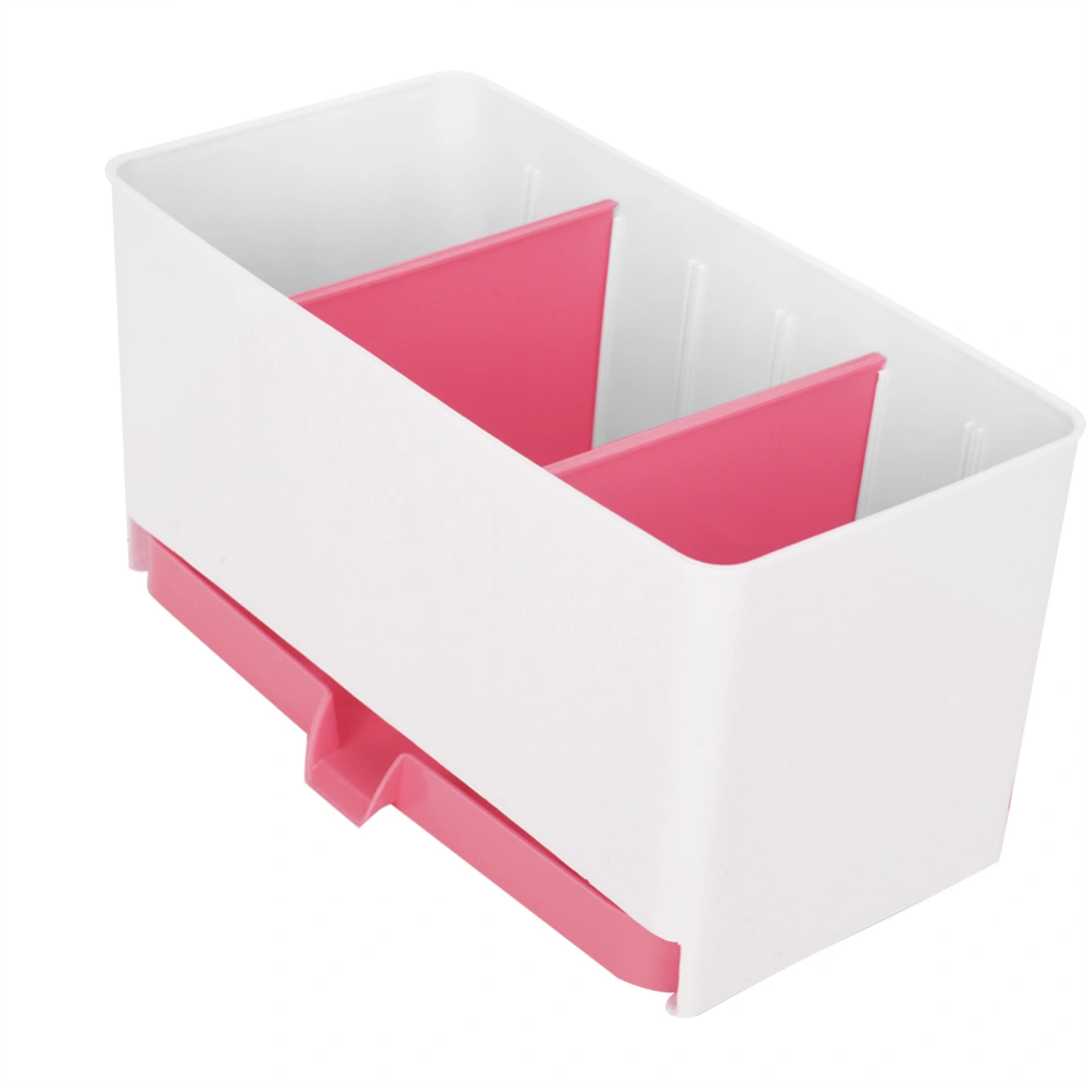 Separated Washable Kitchen Draining Rack Spoon Chopsticks Storage Box Holder Organizer (Pink)