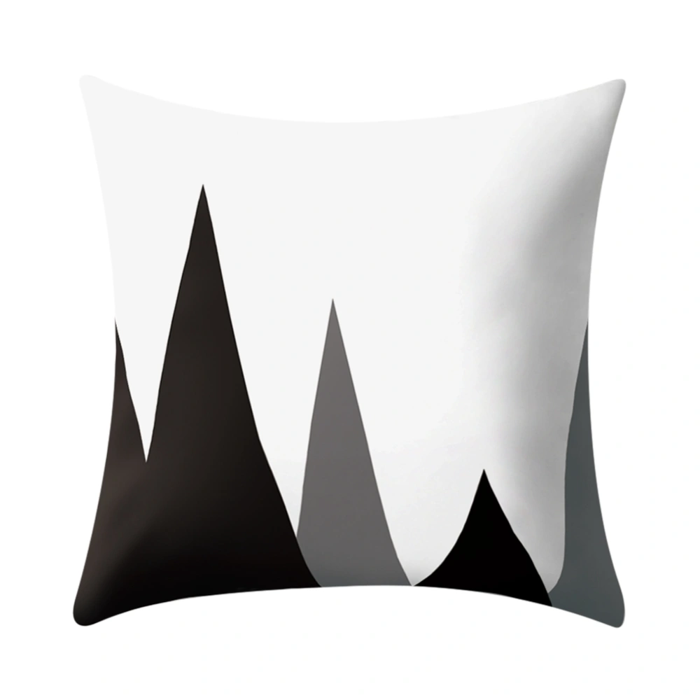 45cm Black and White Geometric Stripe Cushion Cover Sofa Chair Pillow Case Home Car Decor (15#)