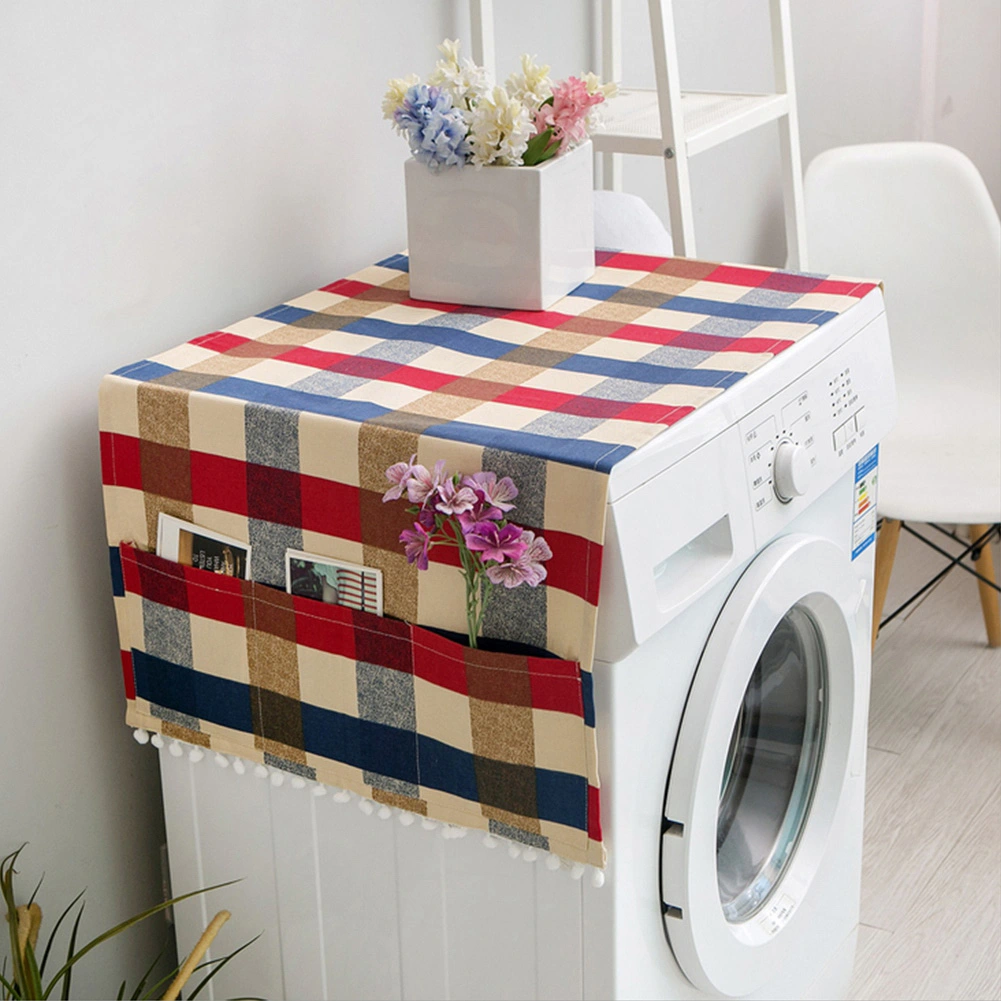 Multi purpose Cotton Linen Dustproof Cover Protector for Fridge Washing Machine (67'' x 28'')