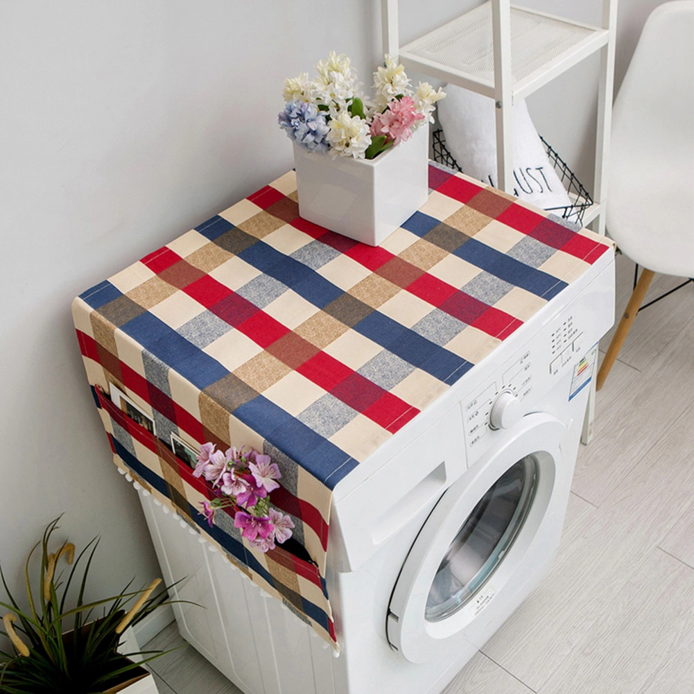 Multi purpose Cotton Linen Dustproof Cover Protector for Fridge Washing Machine (67'' x 28'')