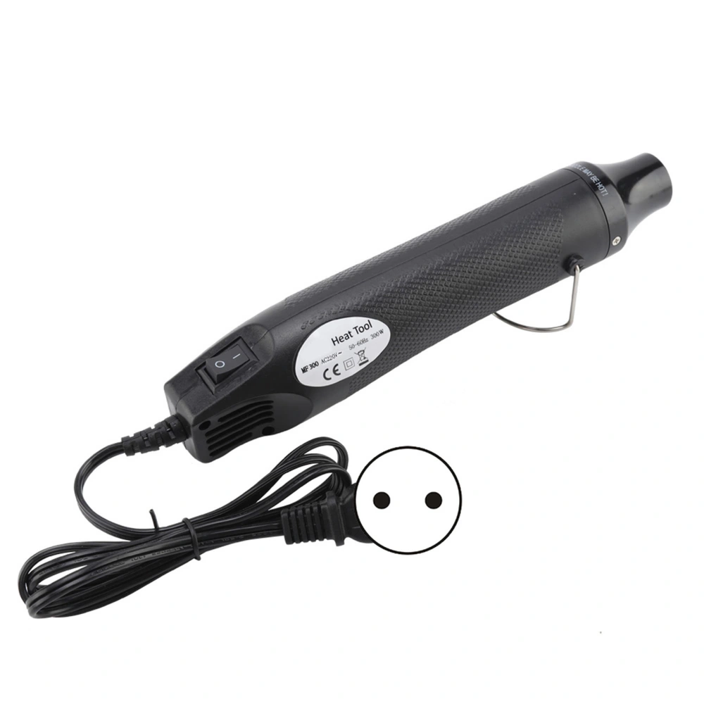 300W Electric Power Tool Hot Air Heat Gun Embossing Multi Purpose Heating (Black EU 220V)