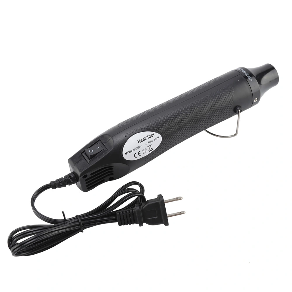 300W Electric Power Tool Hot Air Heat Gun Embossing Multi Purpose Heating (Black US 110V)