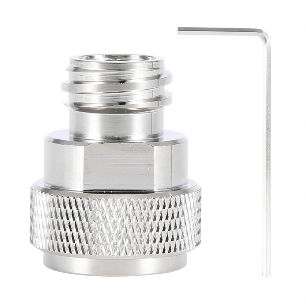 Brass CO2 Adapter Replace Tank Canister Conversion (Silver)