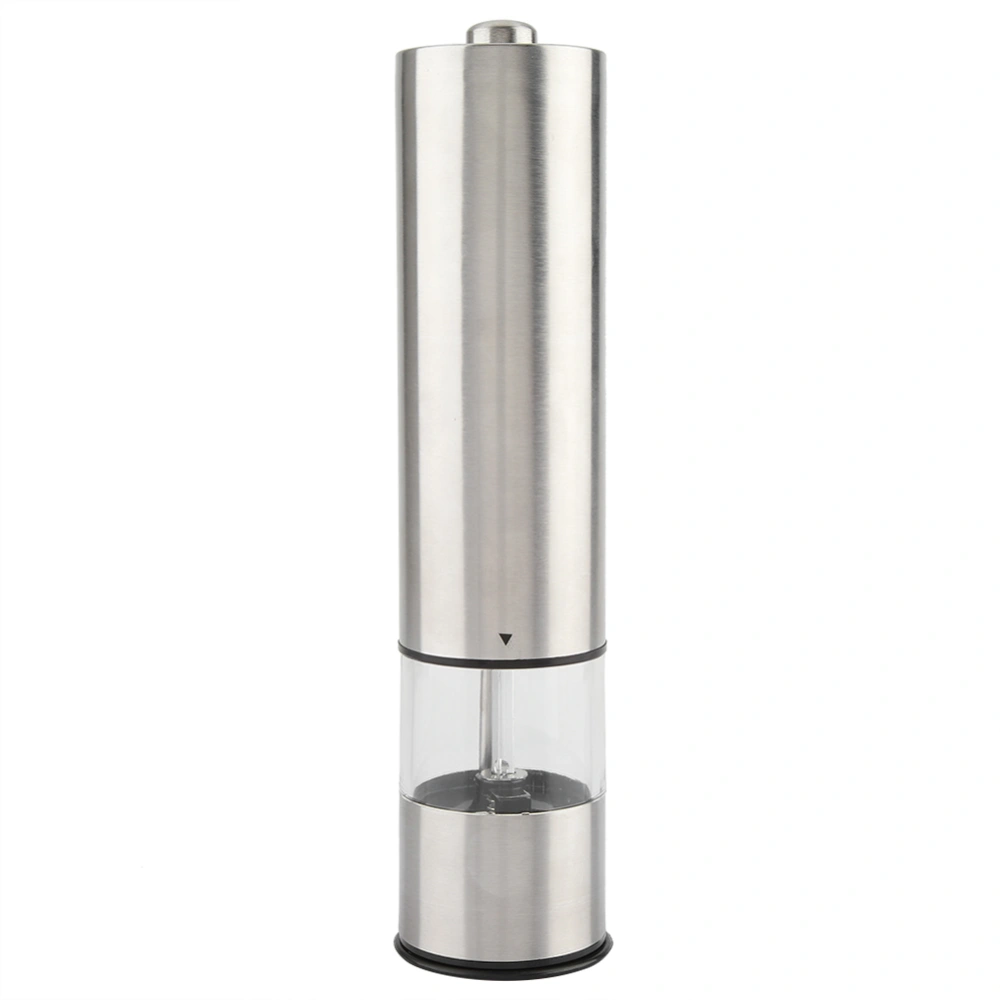 Electric Stainless Steel Automatic Ceramic Core Pepper Mill Grinder Kitchen Accessory Flat Head