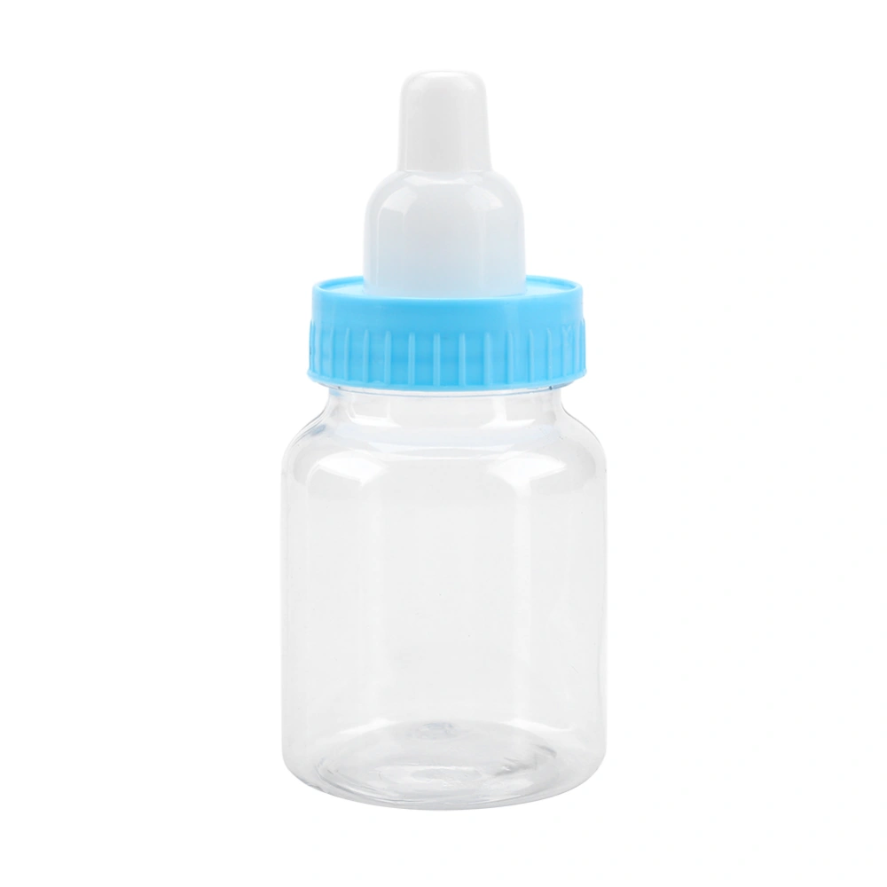 12pcs Mini Plastic Milk Nipple Bottle Candy Box for Party Festival Candy Bottle (Blue)