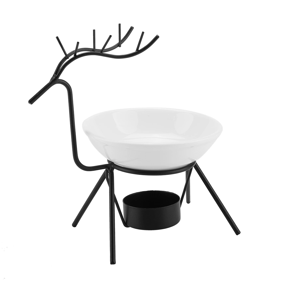 Deer Shape Iron Essential Oil Aroma Burner Candle Holder Home Decoration