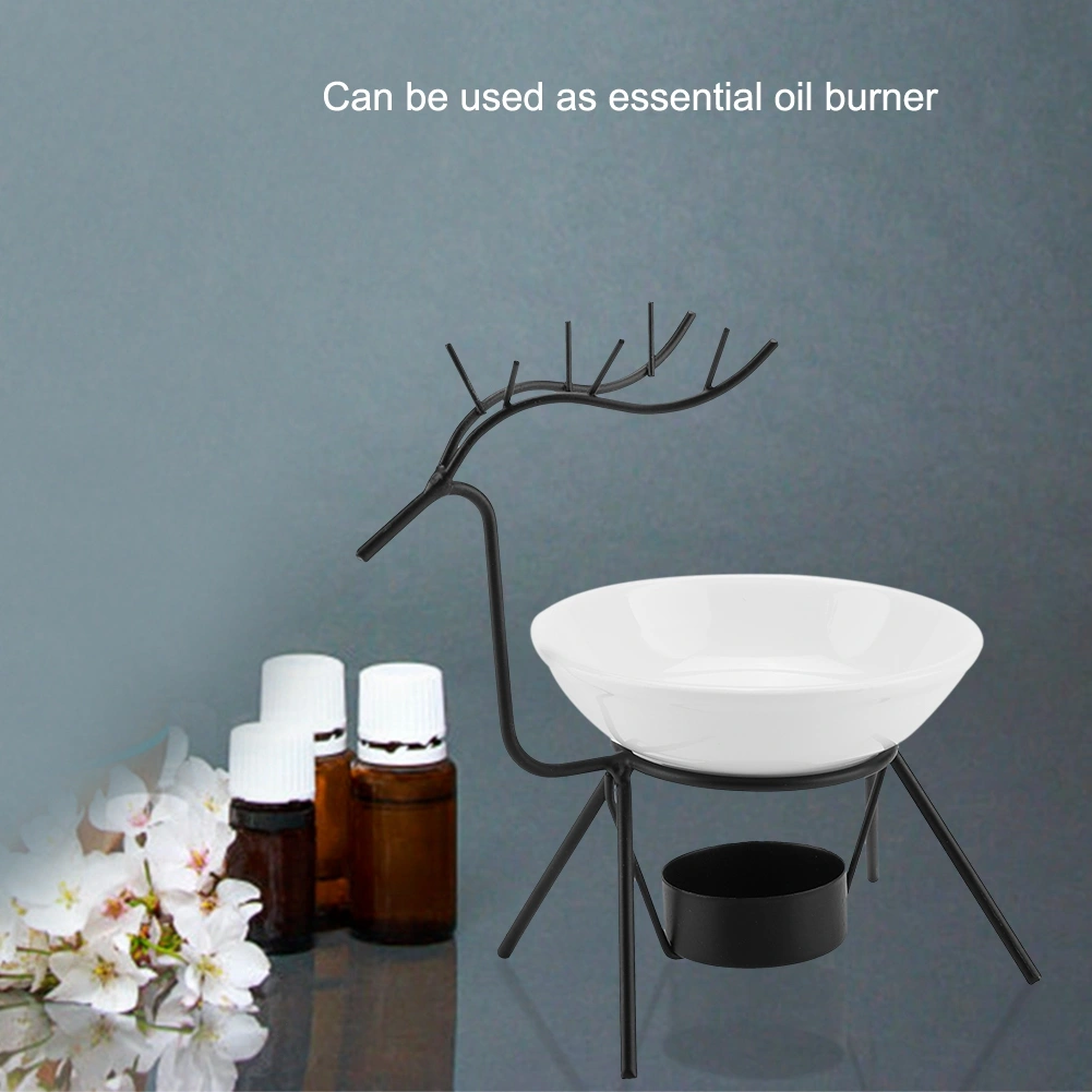 Deer Shape Iron Essential Oil Aroma Burner Candle Holder Home Decoration