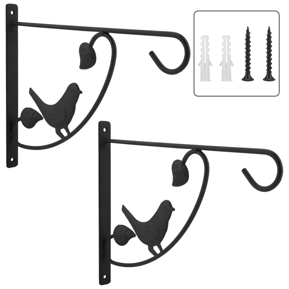 2pcs Set Metal Anti rust Study Wall mounted Potted Plant Bracket Household Garden