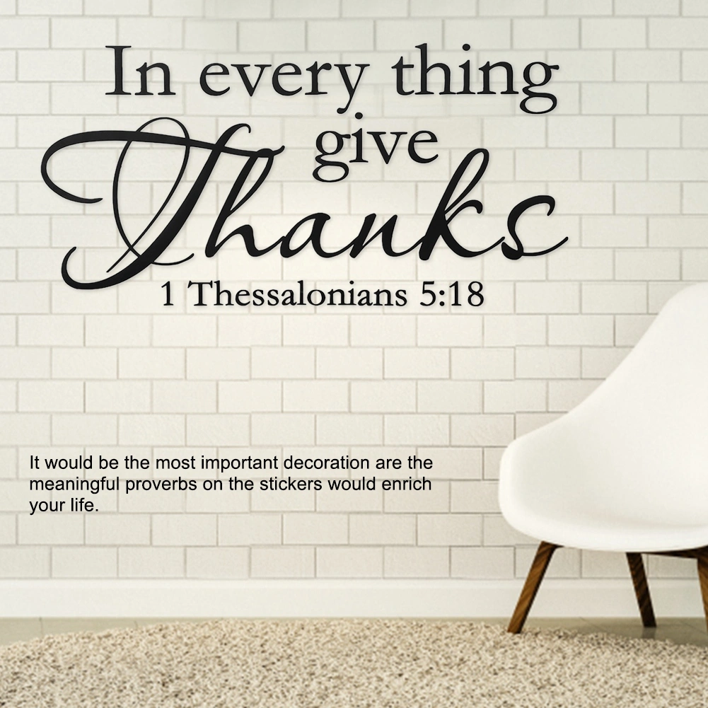 Removable PVC English Proverbs Adage Wall Stickers Art Decor Home