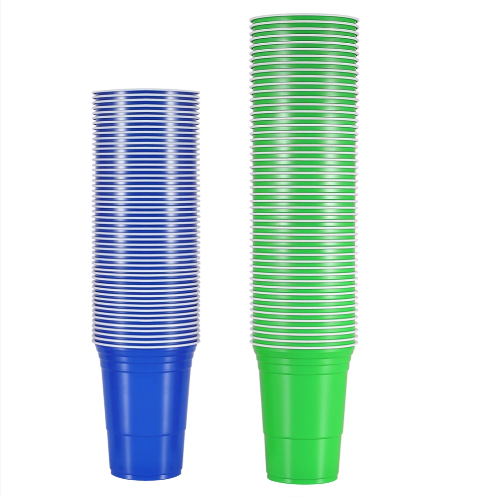 Beer Pong Set Beer Pong Drinking Game Set Beer Pong Cups(50 Green Cups 50 Blue Cups)