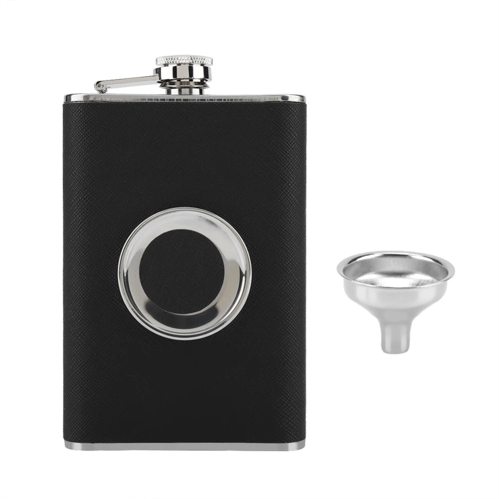 8 oz Stainless Steel Shot Flask with Built in Collapsible Shot Glass and Funnel