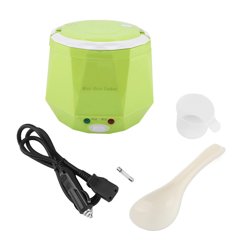 24V 140W 1.3 L Electric Portable Multifunctional Rice Cooker Food Steamer for Truck(Green)