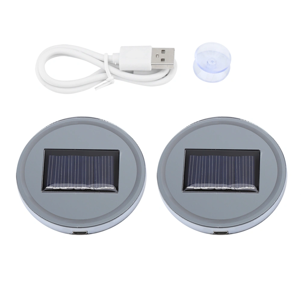 2pcs Solar LED Cup Pad Holder RGB 7 Colors Lights USB Car Bottle Bottom Mat