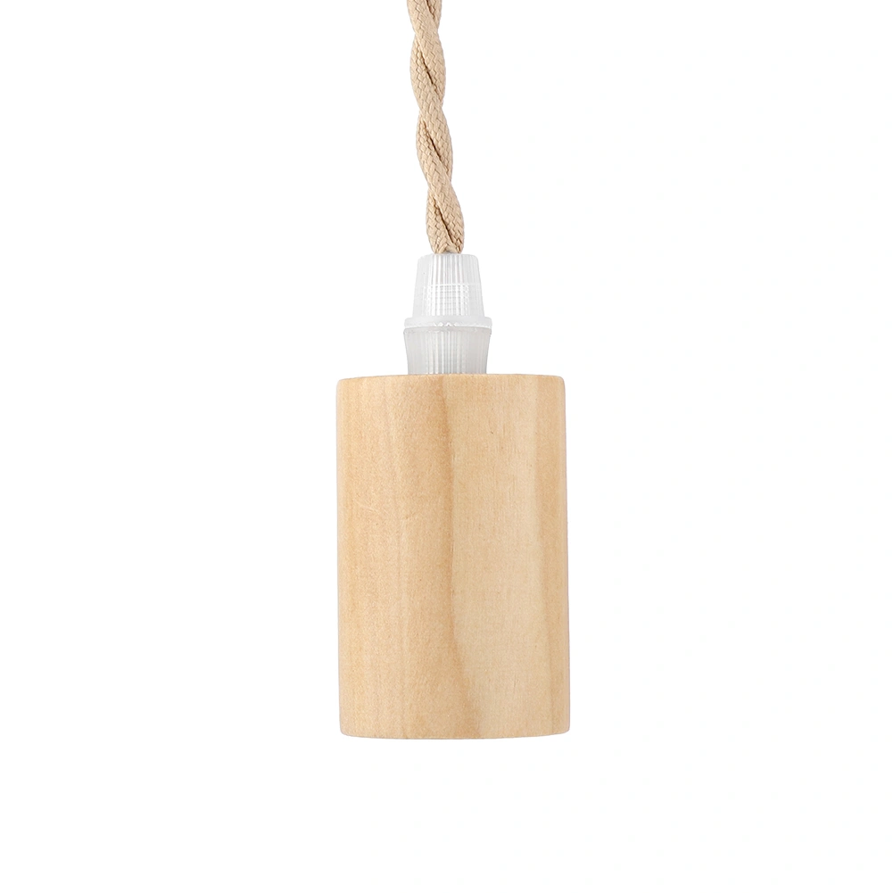 E27 Vintage Country Style Black Simple Wood Pendant Ceiling Lamp Hanging Light 90-250V