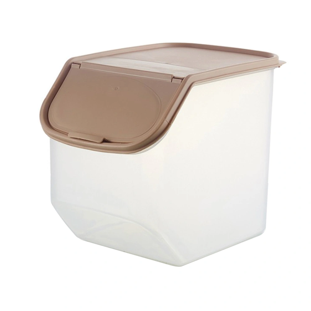 Portable Rice Storage Bin Kitchen Cereal Grain Bean Food Storing Box Food Container(S Coffee)