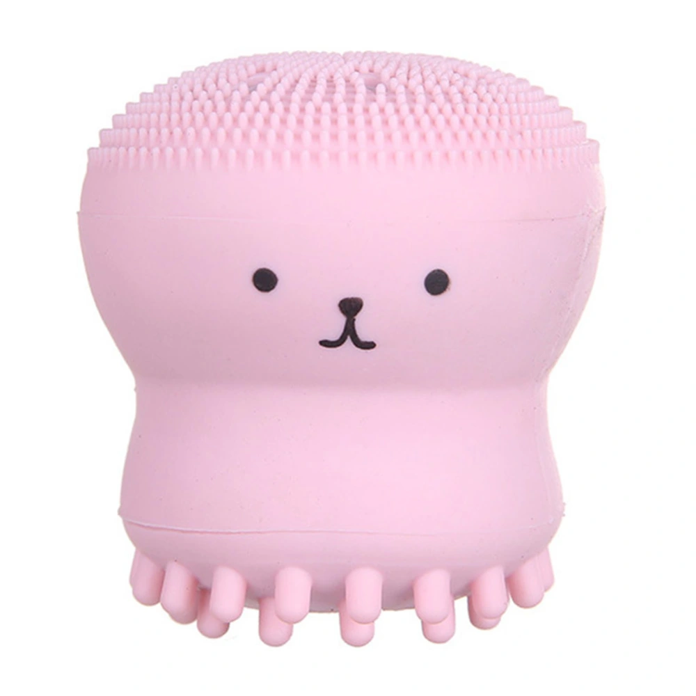 Portable Cute Octopus Shape Silicone Wash Brush Manual Face Cleanser Bubbler