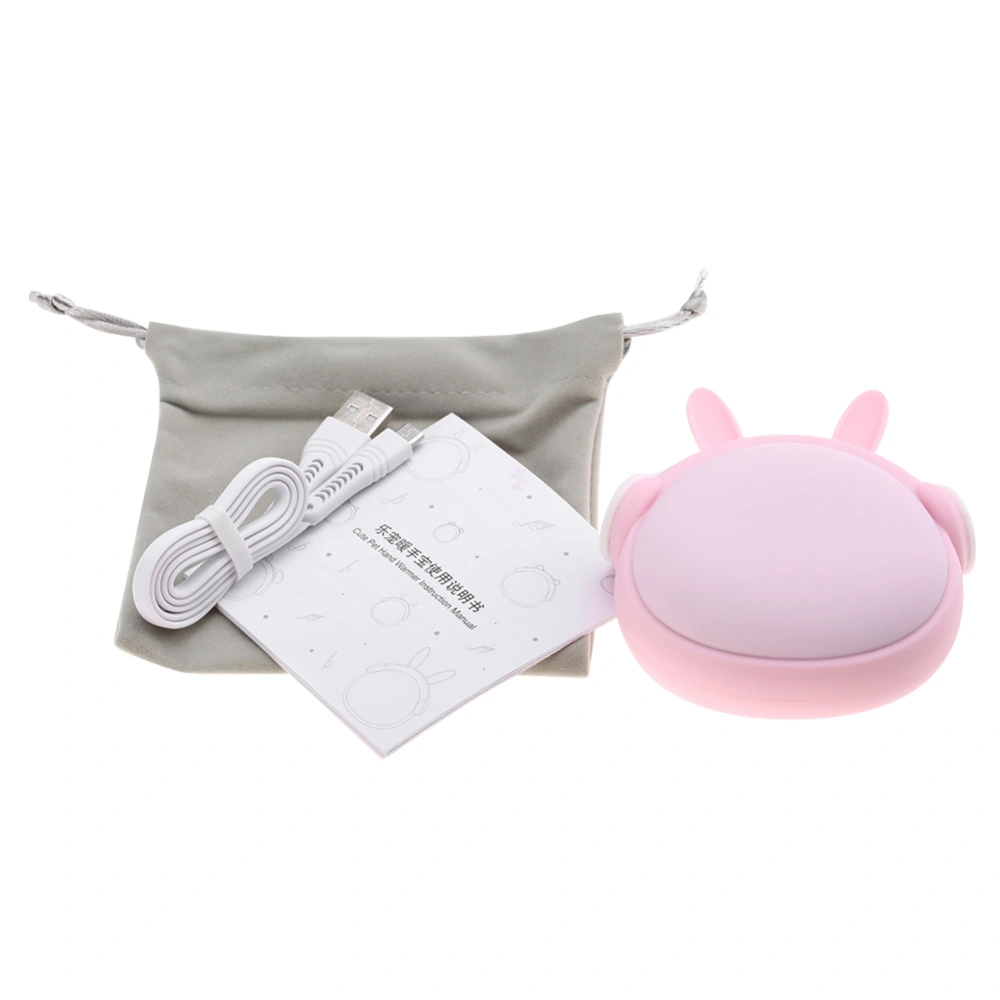 Cute Mini Explosion-proof USB Power Bank Rechargeable Hand Warmer Large Battery Winter Pink