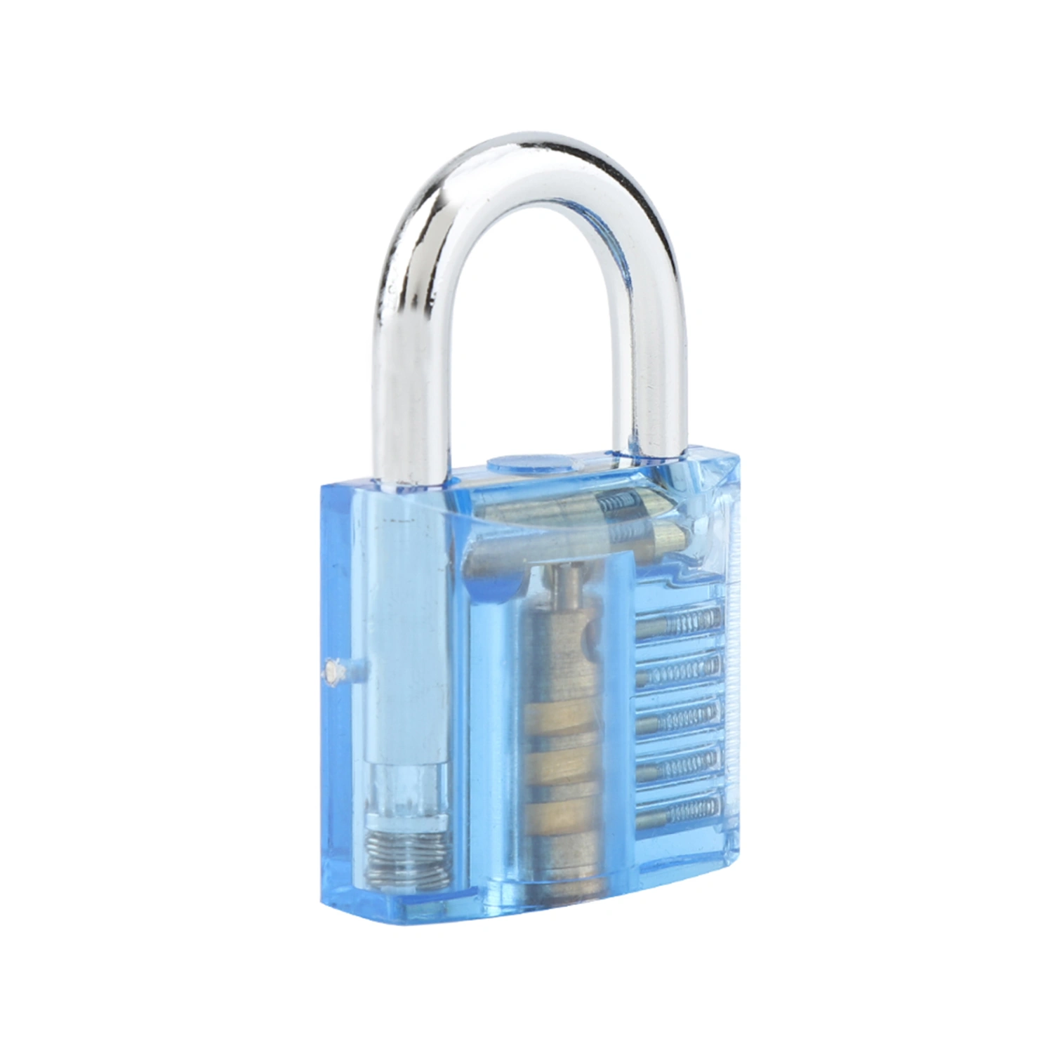 Transparent Padlock Set Pick Cutaway Practice Lock With Key Removing Hook Kit Tool Blue