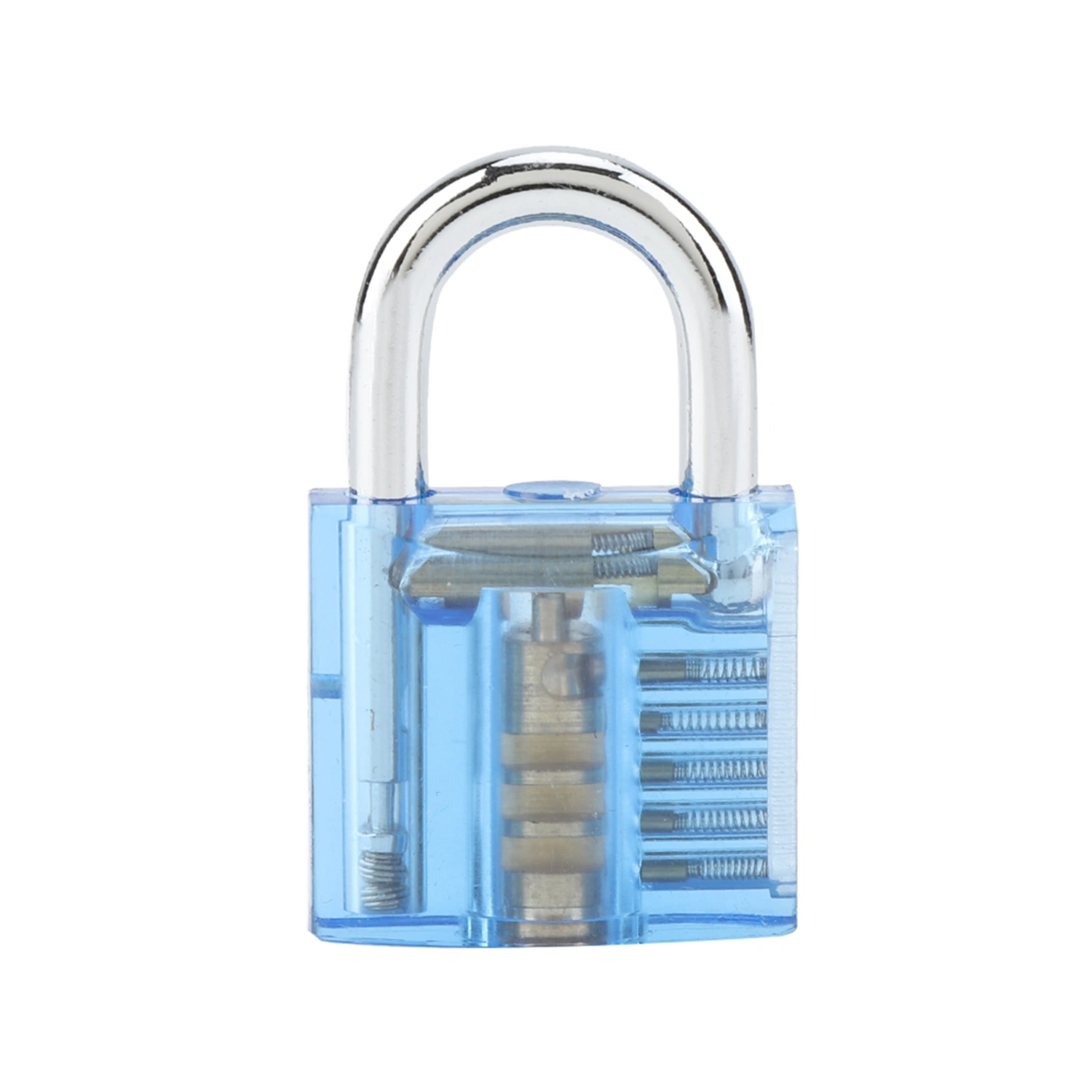 Transparent Padlock Set Pick Cutaway Practice Lock With Key Removing Hook Kit Tool Blue