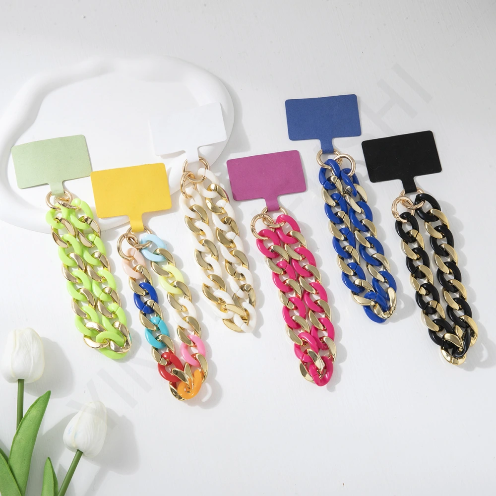 Color Acrylic Phone Case Lanyard